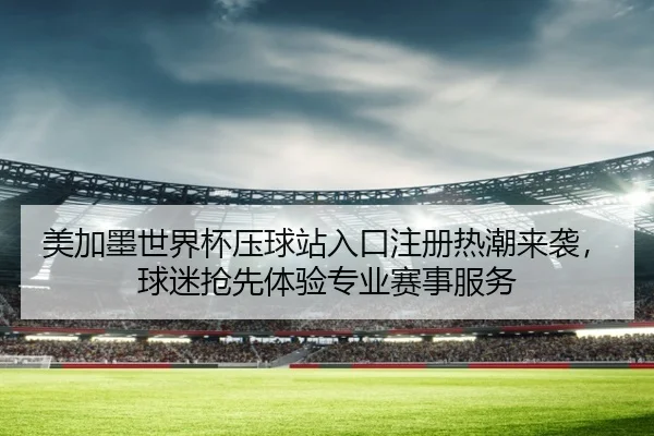美加墨世界杯压球站入口注册热潮来袭，球迷抢先体验专业赛事服务